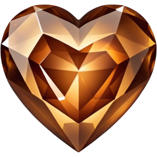 brown heart painted like a diamond emoji