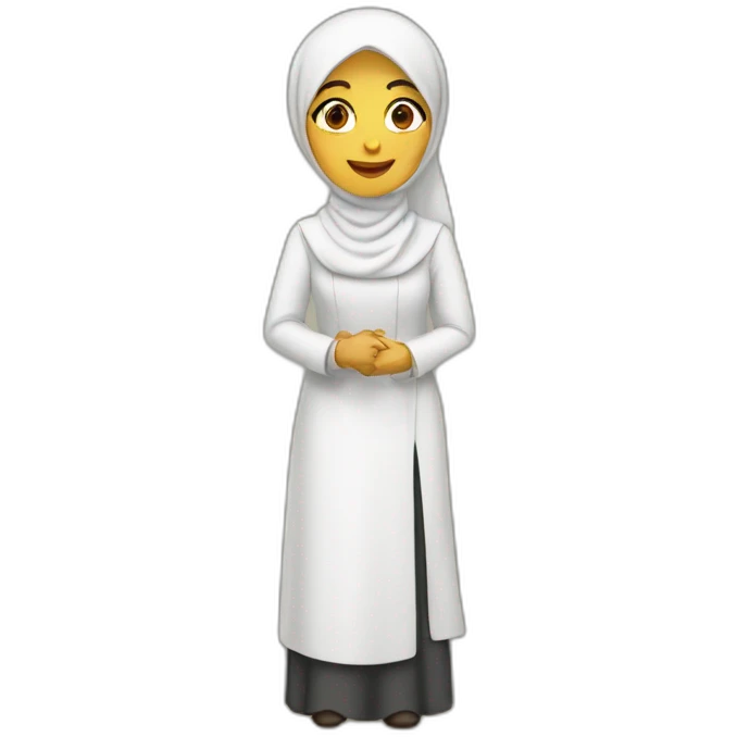 teacher muslim woman in white emoji