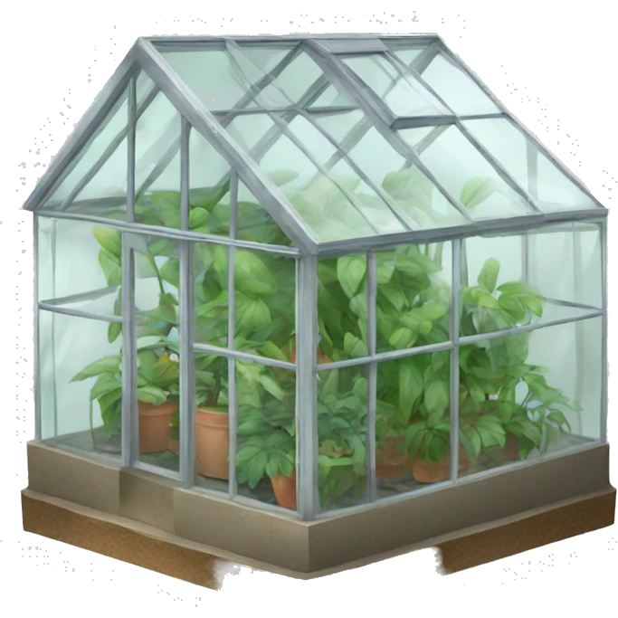 glass house small for plants emoji