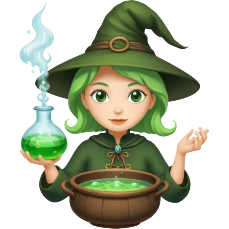 green witch cooking potion emoji