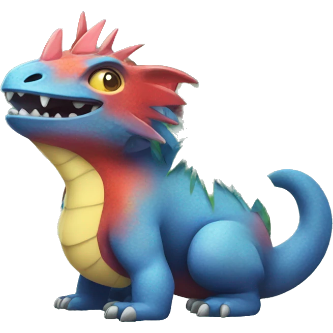Colorful tropical Pokémon fantasy animal creature  emoji