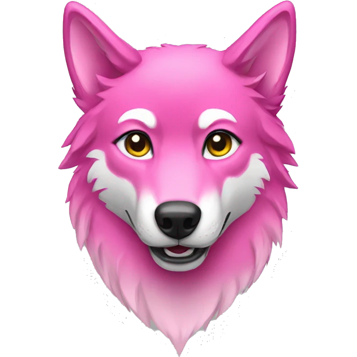 Pink wolf emoji