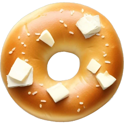 bagel with fresh cheese emoji