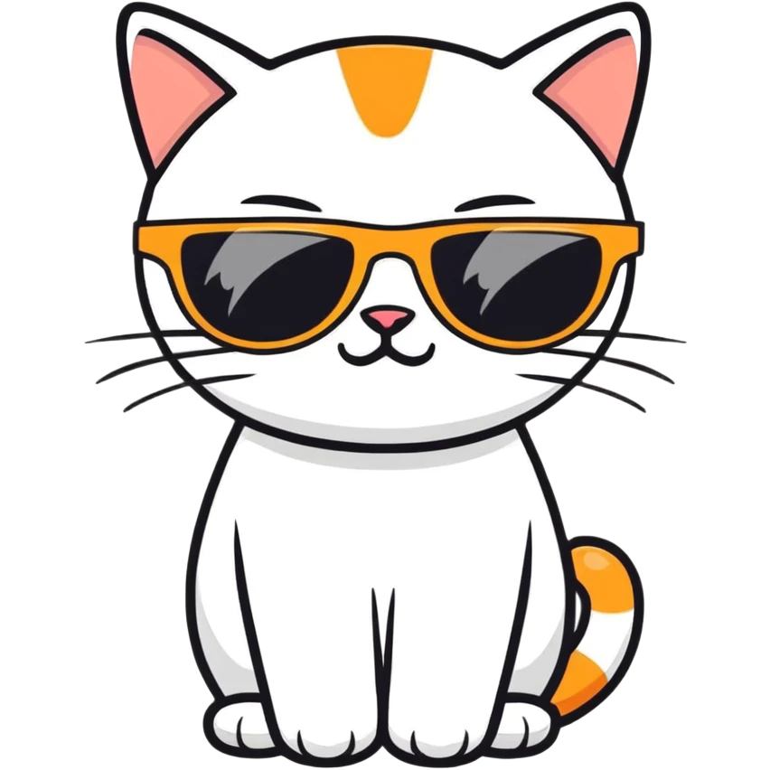Cat with sunglasses emoji