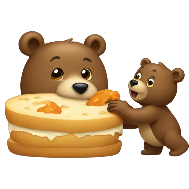 Bear eating food emoji