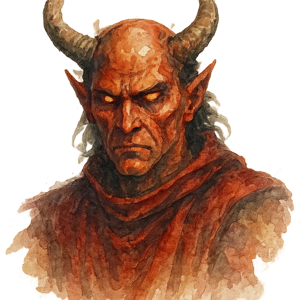 watercolor style Xeron portrait from Heroes of Might and Magic 3 emoji