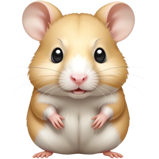 White emaciated hamster emoji