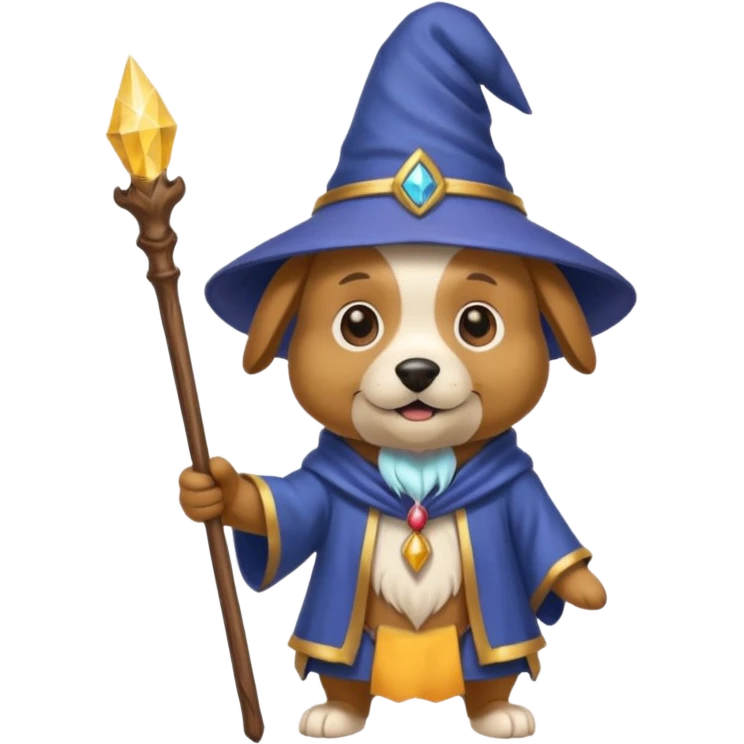 Dog wizard emoji