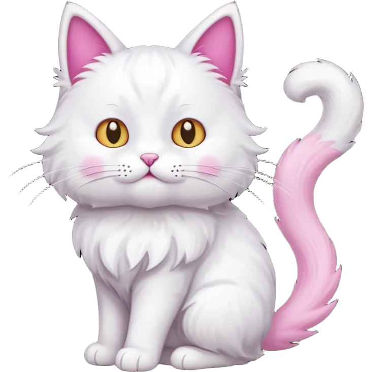 a full-body white cat emoji