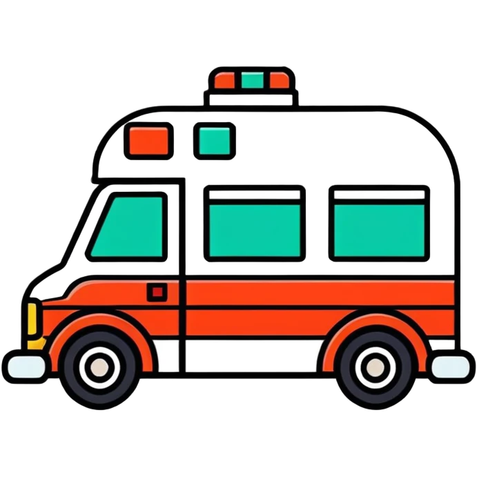 An ambulance is taking you to the hospital emoji