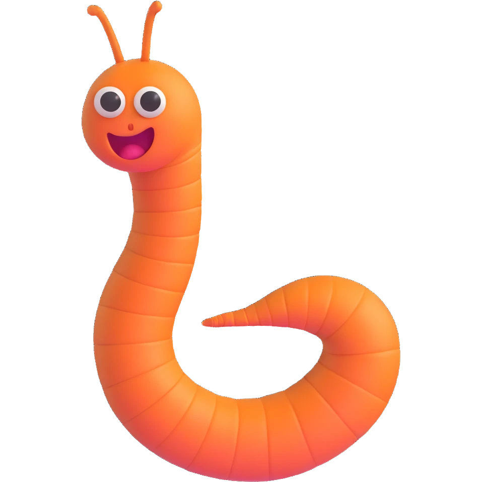 colorful worm emoji