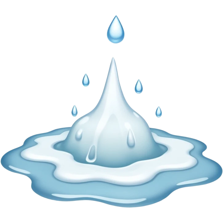 a small puddle of white liquid emoji