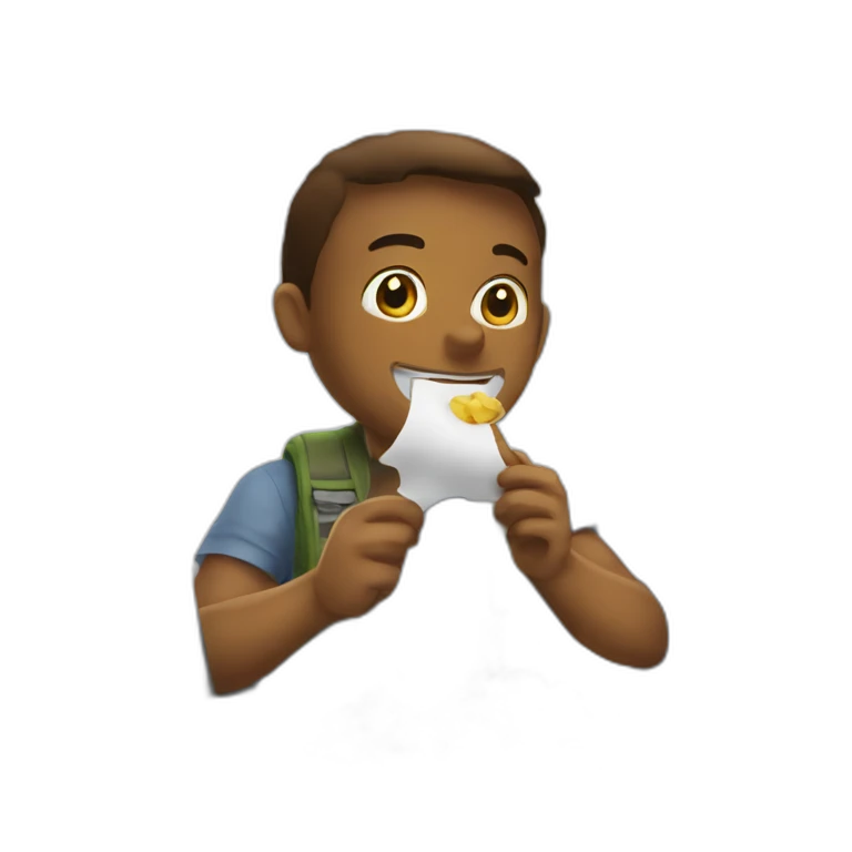 Chat qui mange un avion  emoji