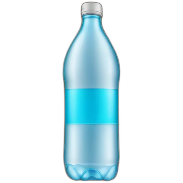 Botella de agua con 2 hielos adentro  emoji
