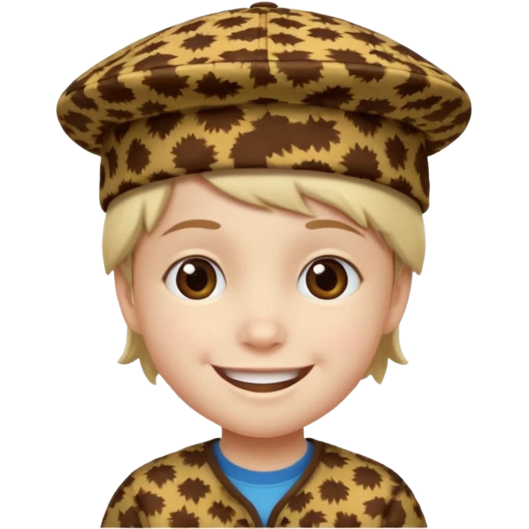 print hat with kid emoji