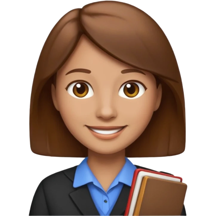 teacher emoji brown hair light skin emoji