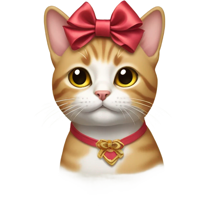 Cat with a bow on its head emoji