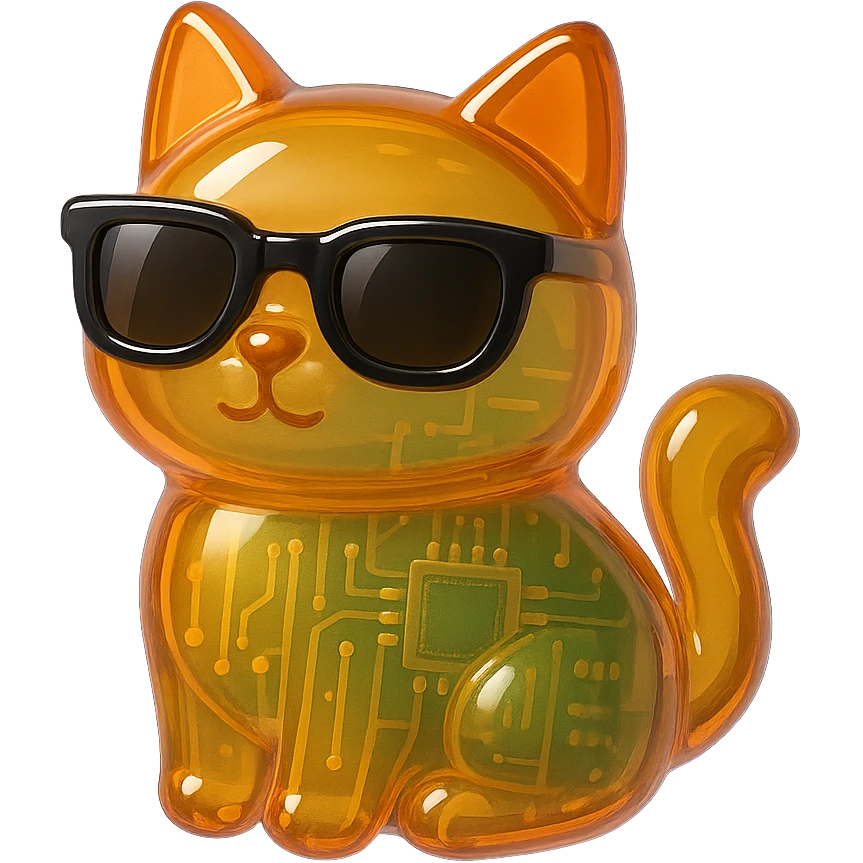 Cat wearing sunglasses emoji