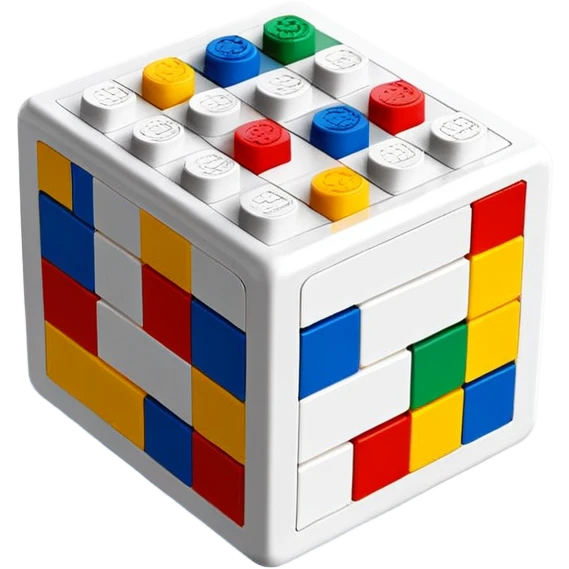 super simple cartoonish lego block emoji