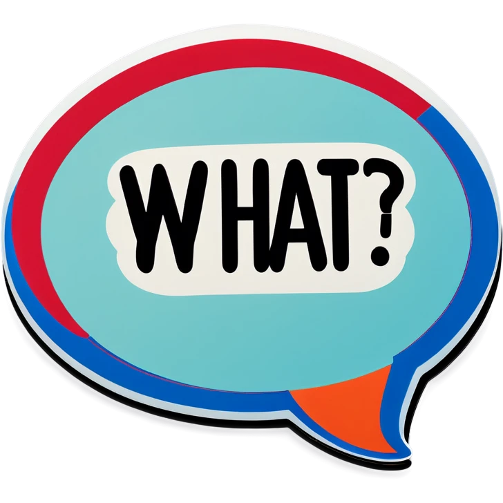 Speech bubble saying what emoji