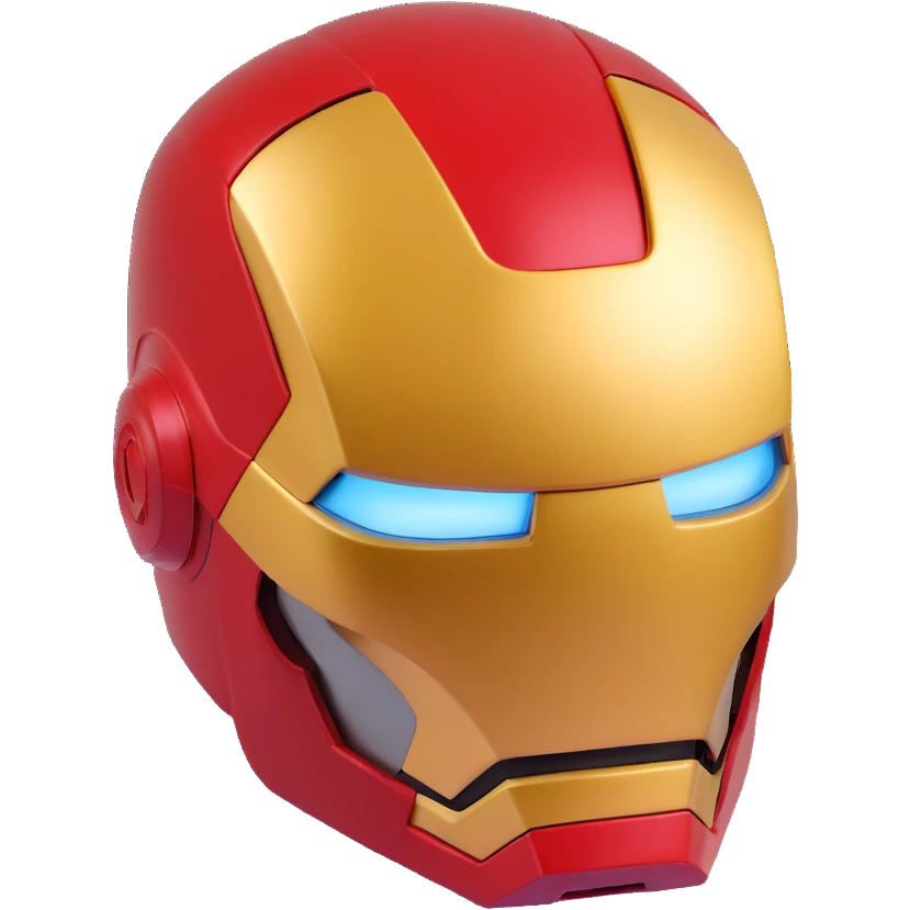 iron man helmet red and gold emoji