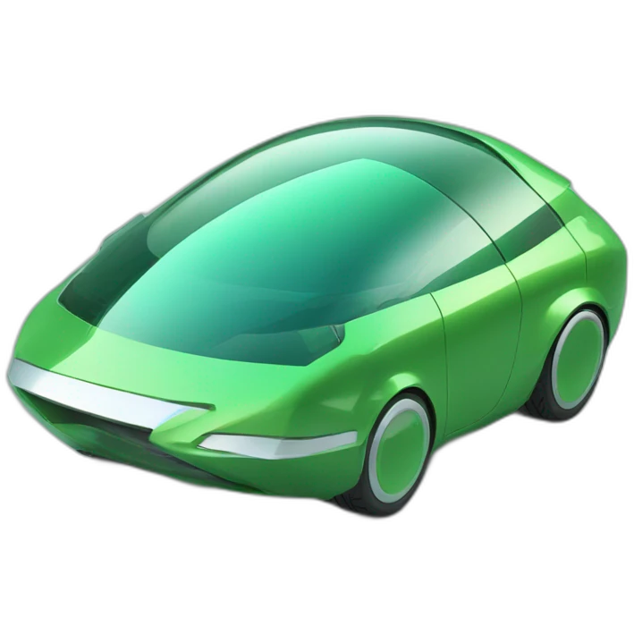 futuristic car green 3d emoji