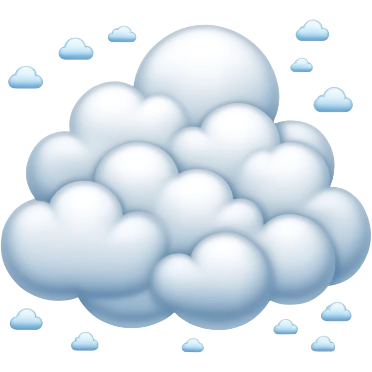 cartoonish and anmataionish cloudy emoji