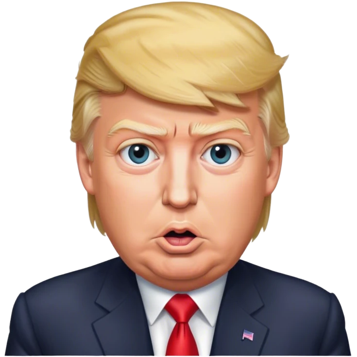 Trump photorealistic speaking emoji
