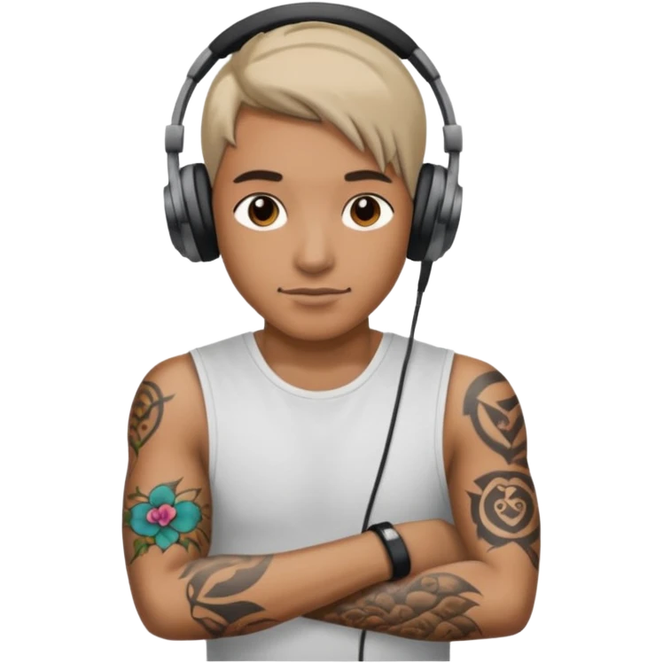 headphone and tattıes emoji