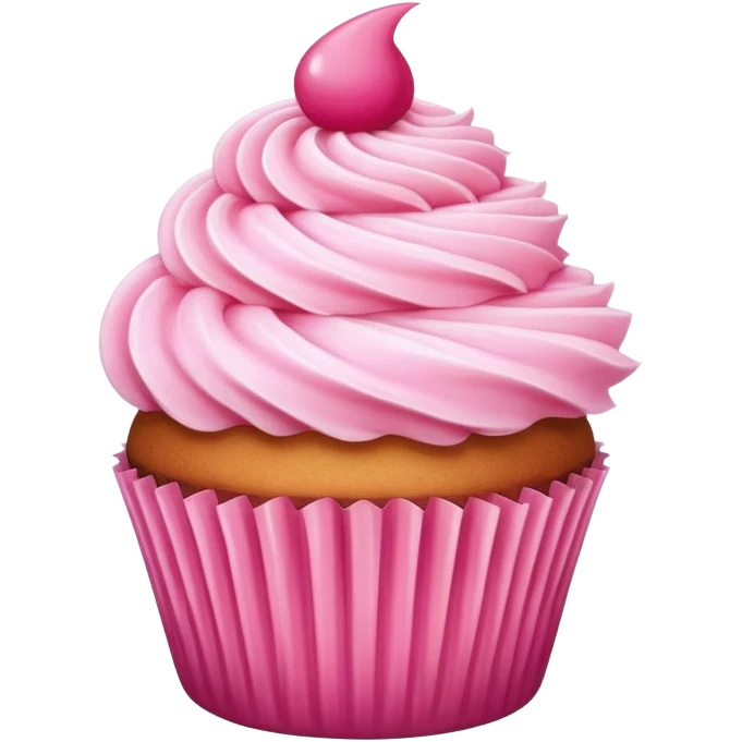 cupcake with pink icing emoji