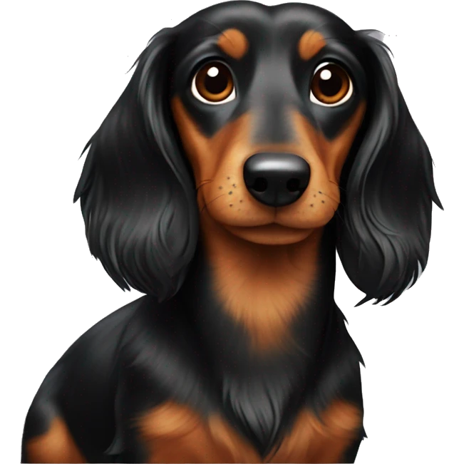 Longhair dachshund emoji