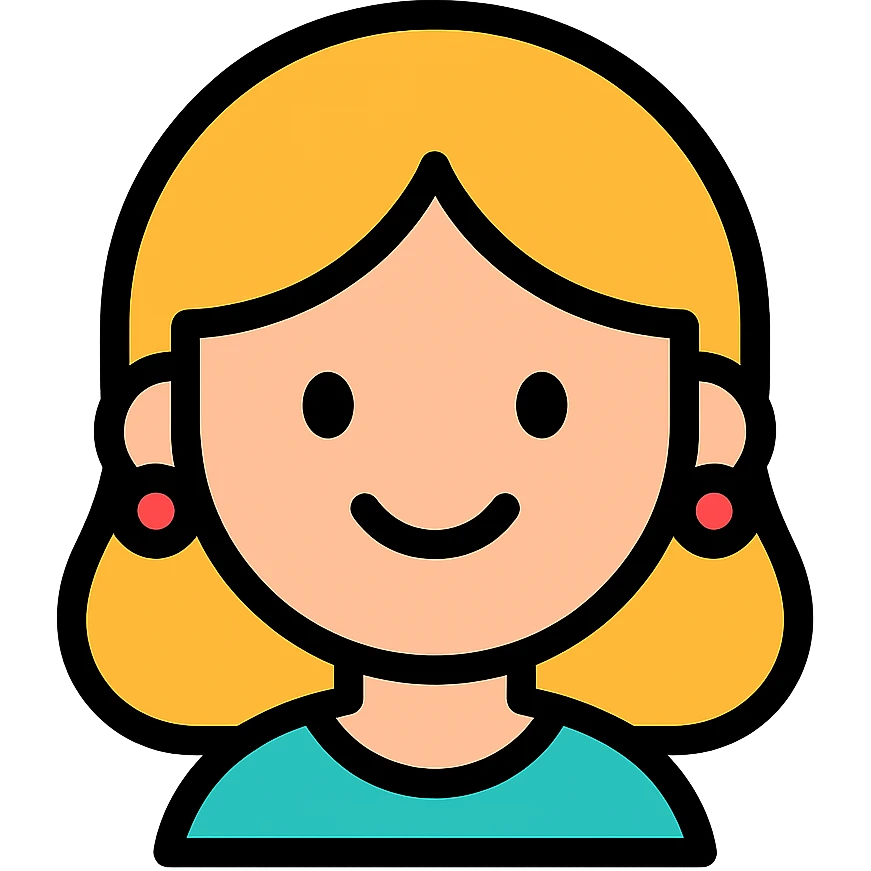 color outline icon of a smiling girl with earrings emoji