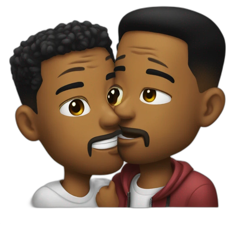 will smith and chris rock kissing emoji