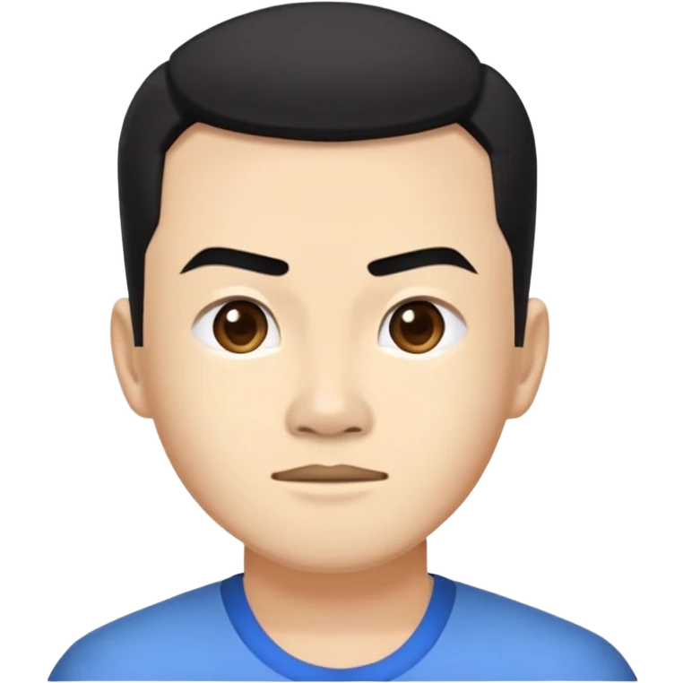 Nam 15 tuổi, da trắng, tóc under cut màu xanh lá cây ( vuốt ngược ra sau ), áo da màu cam cổ cao emoji