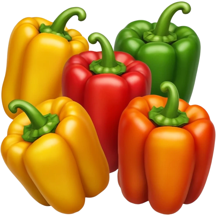 mix peppers (uno giallo, uno verde, uno rosso) emoji