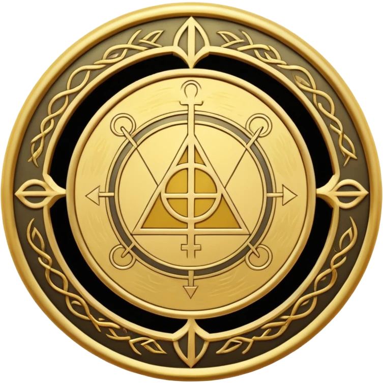Create a circular casting sigil based off of the wizard101 balance school emoji