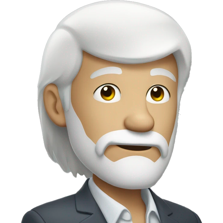 Mister Max with white hair emoji