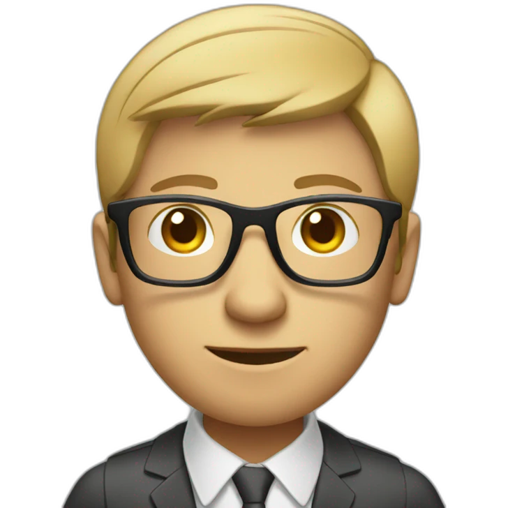 office worker with glasses with laptop emoji