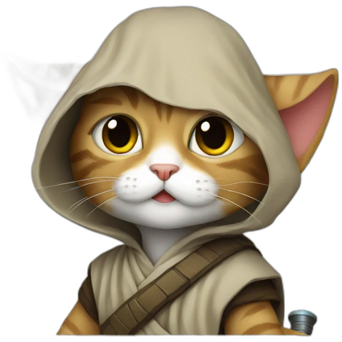 Cat jedi emoji