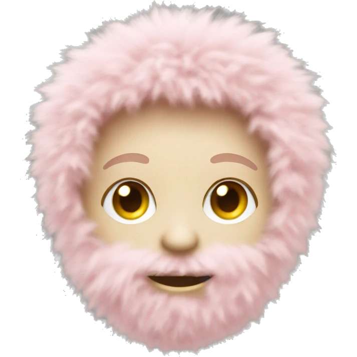 Light pink fuzzy lether P emoji