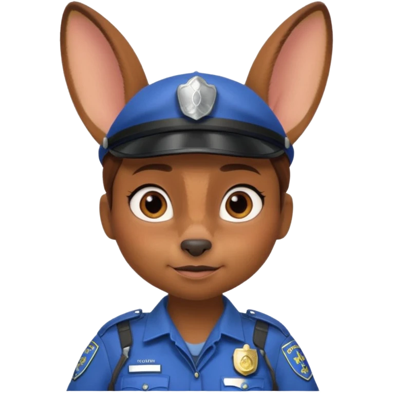 judy hopps with police suit from zootopia, pixar emoji