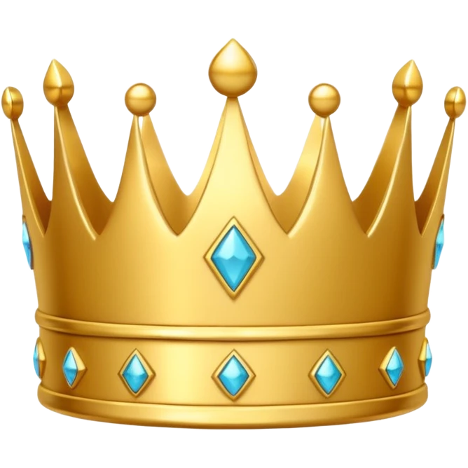 3d cute simple crown emoji