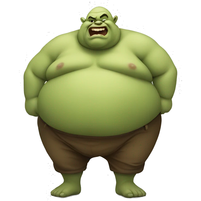 fat ogre rubbing belly emoji