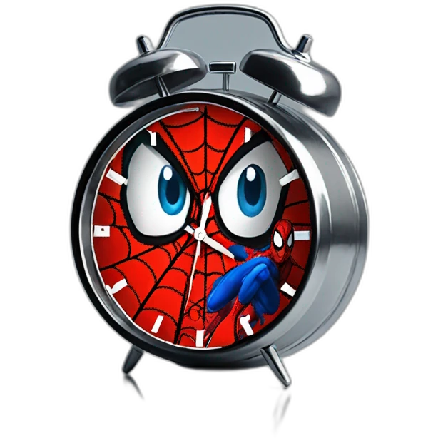 Spiderman alarm clock for kid emoji