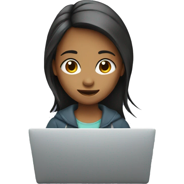 girl in laptop emoji