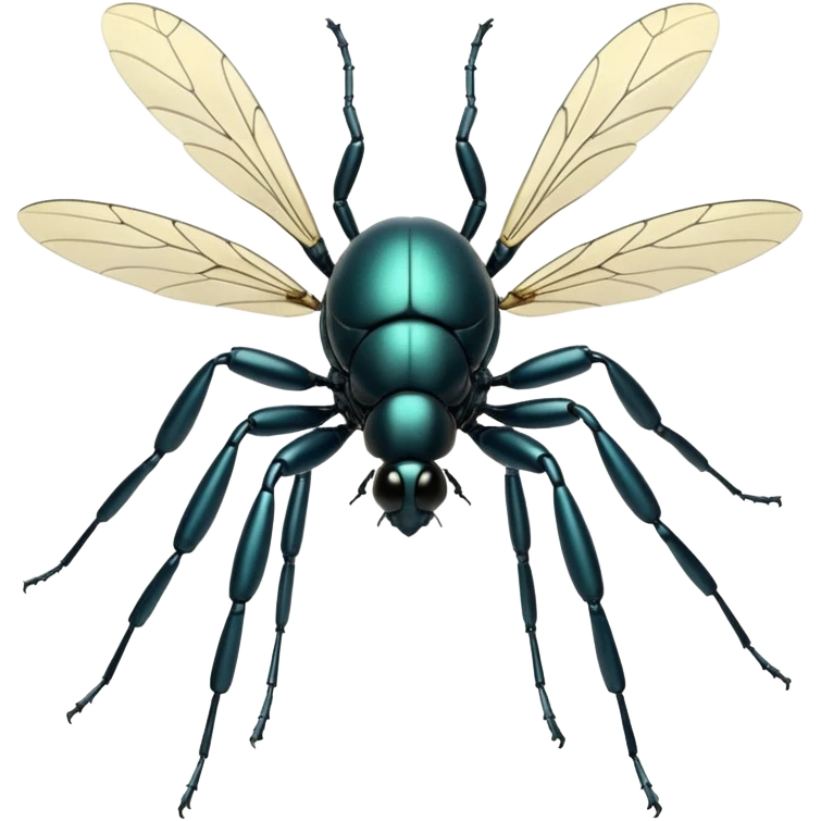 Create a highly polished, 3D game UI–style illustration of a   FLY emoji