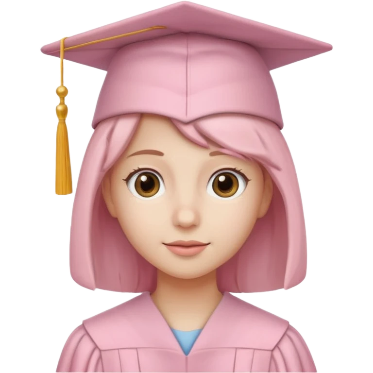 light pink hat graduation emoji