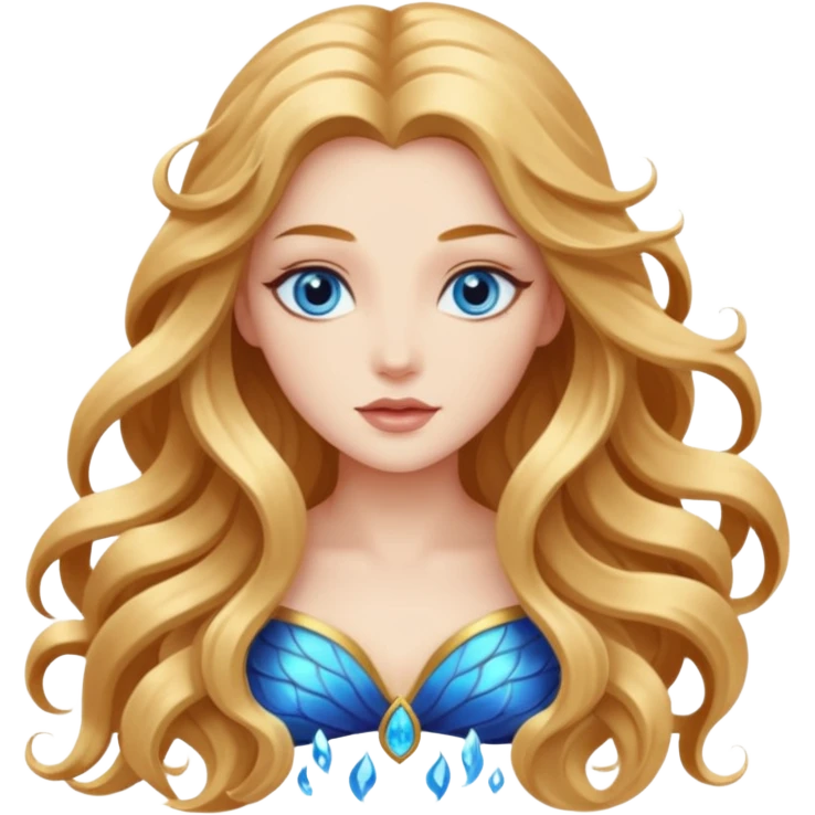 Beautiful mystic siren emoji