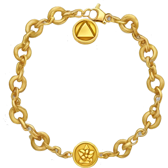 gold chakra bracelet realistic emoji