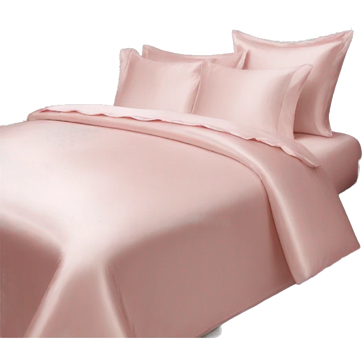 Light pink silk bedding set emoji
